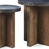 Mezes Nesting End Table, Natural-Furniture - Accent Tables-High Fashion Home