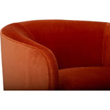 Mika Swivel Chair, Vance Pumpkin-Furniture - Chairs-High Fashion Home