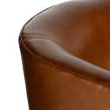 Mila Leather Swivel Chair, Riviera Cognac-Furniture - Chairs-High Fashion Home