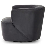 Mila Swivel Chair, Henry Charcoal-Furniture - Chairs-High Fashion Home