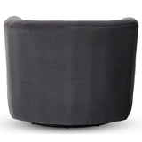 Mila Swivel Chair, Henry Charcoal-Furniture - Chairs-High Fashion Home