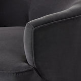 Mila Swivel Chair, Henry Charcoal-Furniture - Chairs-High Fashion Home