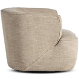 Mila Swivel Chair, Laken Stone-Furniture - Chairs-High Fashion Home