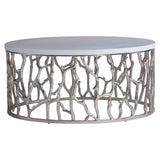 Milos Outdoor Cocktail Table, Bone-Furniture - Outdoor-High Fashion Home