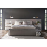 Modern Lux Wall King Bed, Medina Pebble