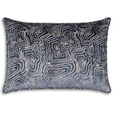 Nala Geometric Lumbar Pillow, Charcoal