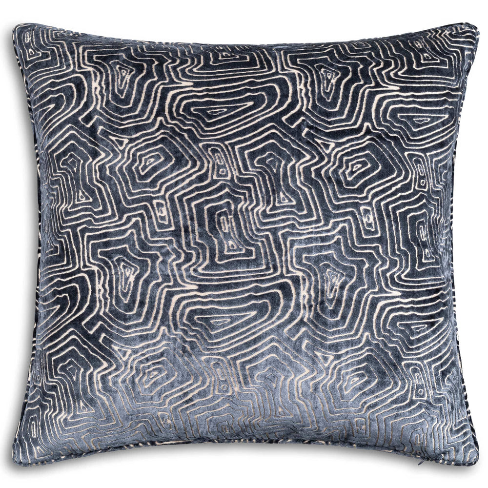 Nala Geometric Pillow, Charcoal