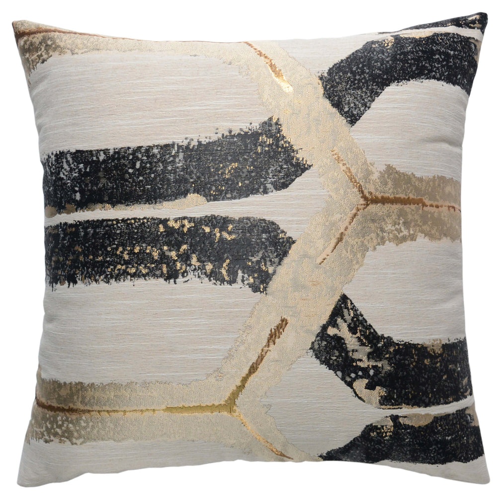 Noir Pillow, Abstract-Accessories-High Fashion Home