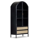 Neve Cabinet, Sandblasted Vintage Black-Furniture - Storage-High Fashion Home