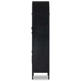 Neve Cabinet, Sandblasted Vintage Black-Furniture - Storage-High Fashion Home