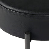 Nocona Leather Bar Stool, Black-Furniture - Dining-High Fashion Home