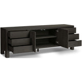 Noeline Media Console, Smoked Black Oak-Furniture - Storage-High Fashion Home