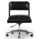 Norris Leather Desk Chair, Sonoma Black-Furniture - Office-High Fashion Home