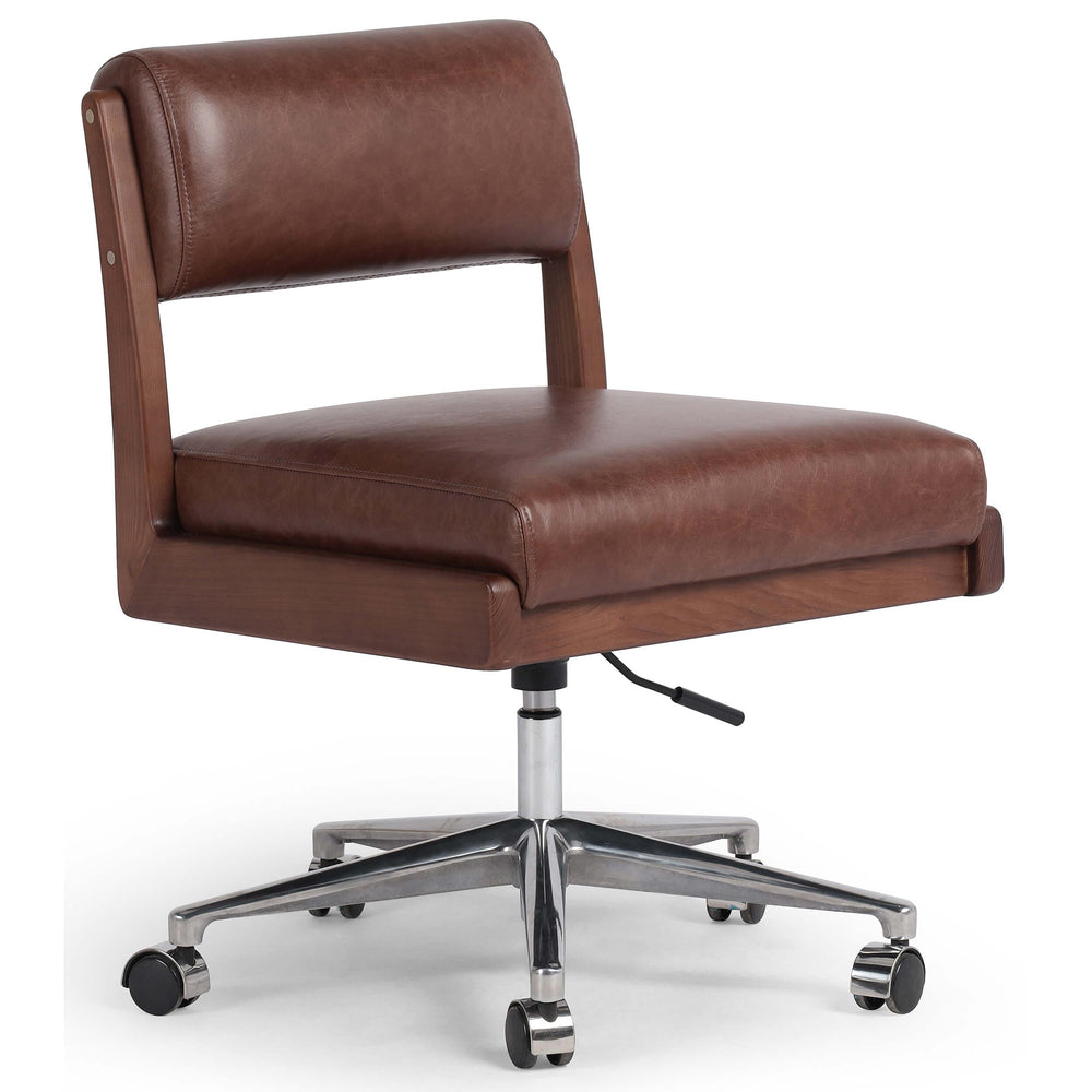 Norris Leather Desk Chair, Sonoma Coco-Furniture - Office-High Fashion Home