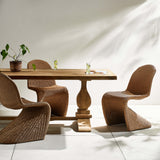 Novell Outdoor Dining Table, Natural-Furniture - Dining-High Fashion Home