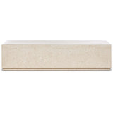 Oakland Rectangular Outdoor Coffee Table, Cream Marble