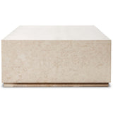 Oakland Rectangular Outdoor Coffee Table, Cream Marble