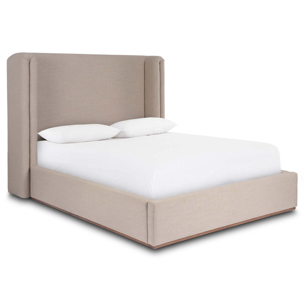 Octavia Bed, Alcala Taupe-Furniture - Bedroom-High Fashion Home