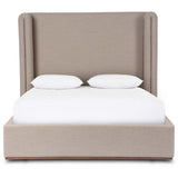 Octavia Bed, Alcala Taupe-Furniture - Bedroom-High Fashion Home