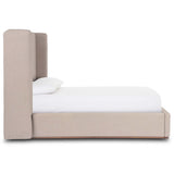 Octavia Bed, Alcala Taupe-Furniture - Bedroom-High Fashion Home