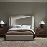 Octavia Bed, Alcala Taupe-Furniture - Bedroom-High Fashion Home