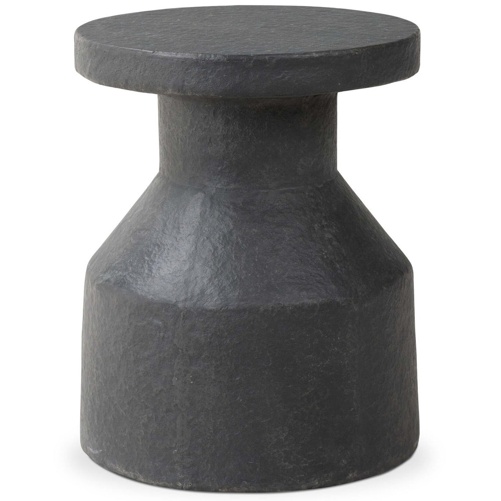 Odeon End Table, Distressed Graphite-Furniture - Accent Tables-High Fashion Home