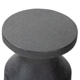 Odeon End Table, Distressed Graphite-Furniture - Accent Tables-High Fashion Home