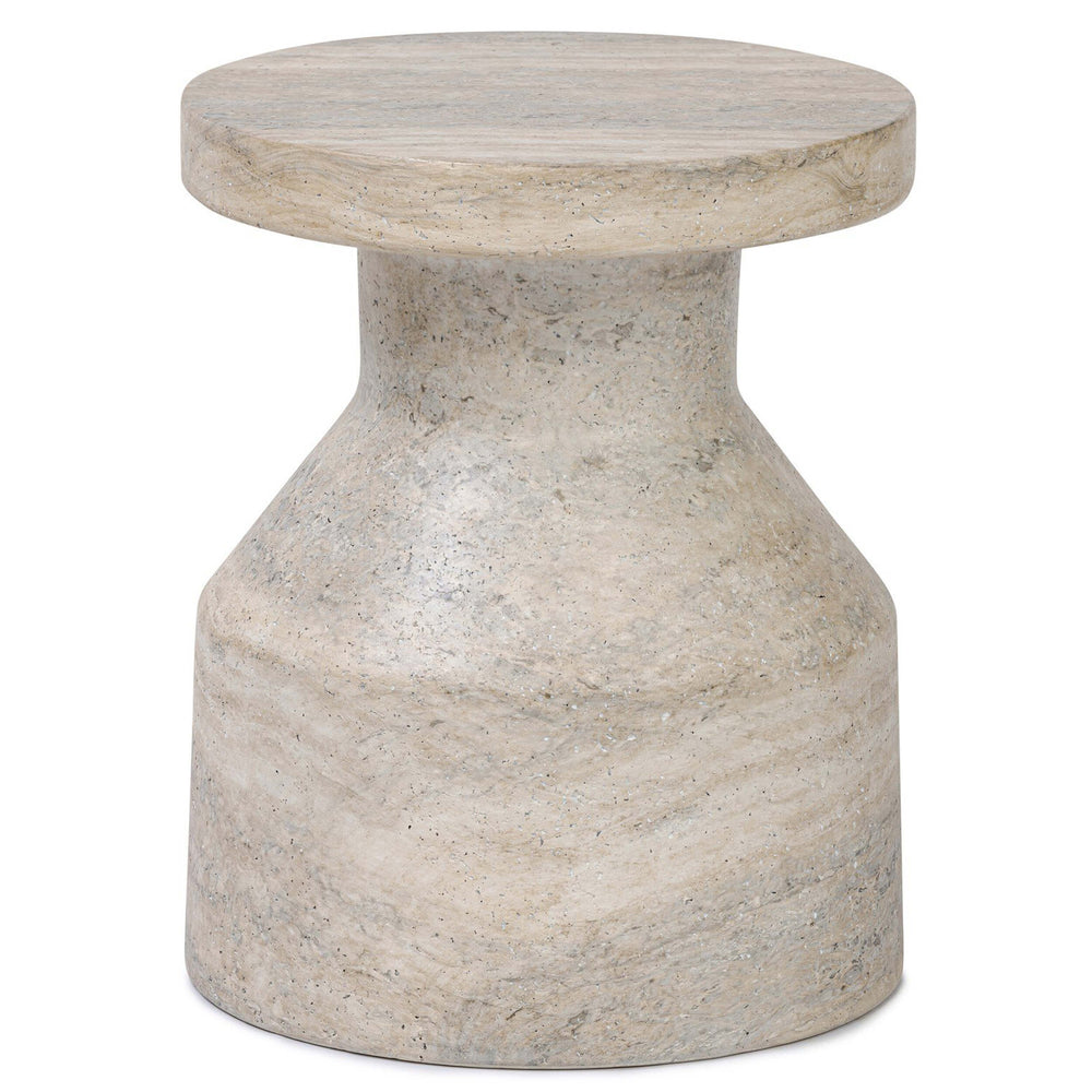 Odeon End Table, Textured Sandy Grey-Furniture - Accent Tables-High Fashion Home