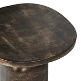 Odessa End Table, Distressed Bronze-Furniture - Accent Tables-High Fashion Home