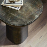 Odessa End Table, Distressed Bronze-Furniture - Accent Tables-High Fashion Home