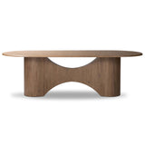 Olexey Oval Dining Table, Rubbed Light Oak