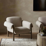 Olia Chair, Alcala Taupe-Furniture - Chairs-High Fashion Home