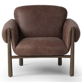 Olia Leather Chair, Palermo Cigar-Furniture - Chairs-High Fashion Home