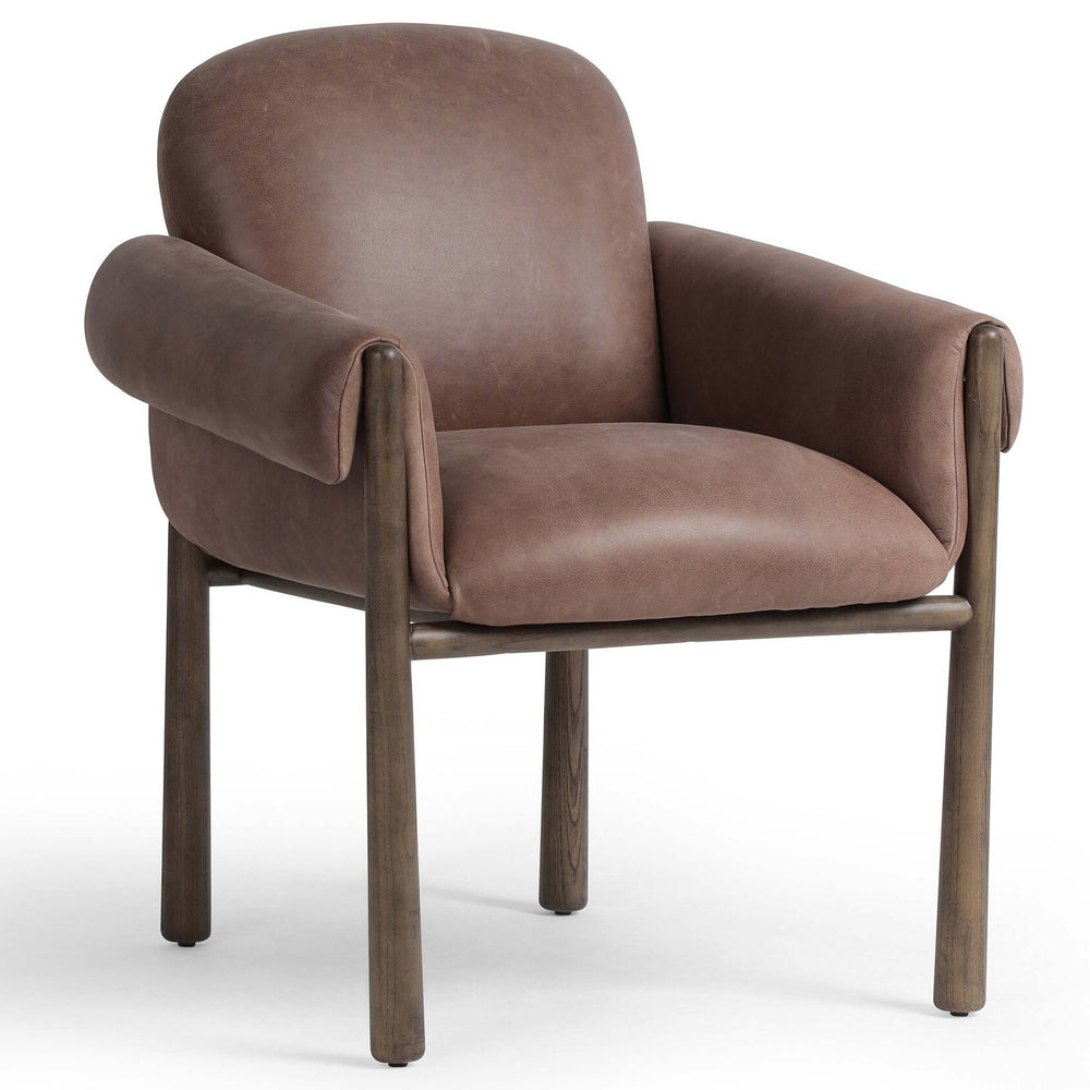 Olia Leather Dining Chair, Palermo Cigar-Furniture - Dining-High Fashion Home