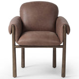 Olia Leather Dining Chair, Palermo Cigar-Furniture - Dining-High Fashion Home