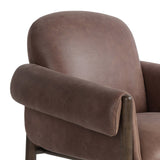 Olia Leather Dining Chair, Palermo Cigar-Furniture - Dining-High Fashion Home