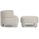 Olvera Chair w/ Ottoman, Crete Pebble-Furniture - Chairs-High Fashion Home