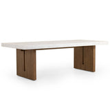 Olympia Dining Table, White Marble-Furniture - Dining-High Fashion Home