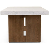 Olympia Dining Table, White Marble-Furniture - Dining-High Fashion Home