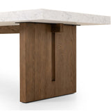 Olympia Dining Table, White Marble-Furniture - Dining-High Fashion Home