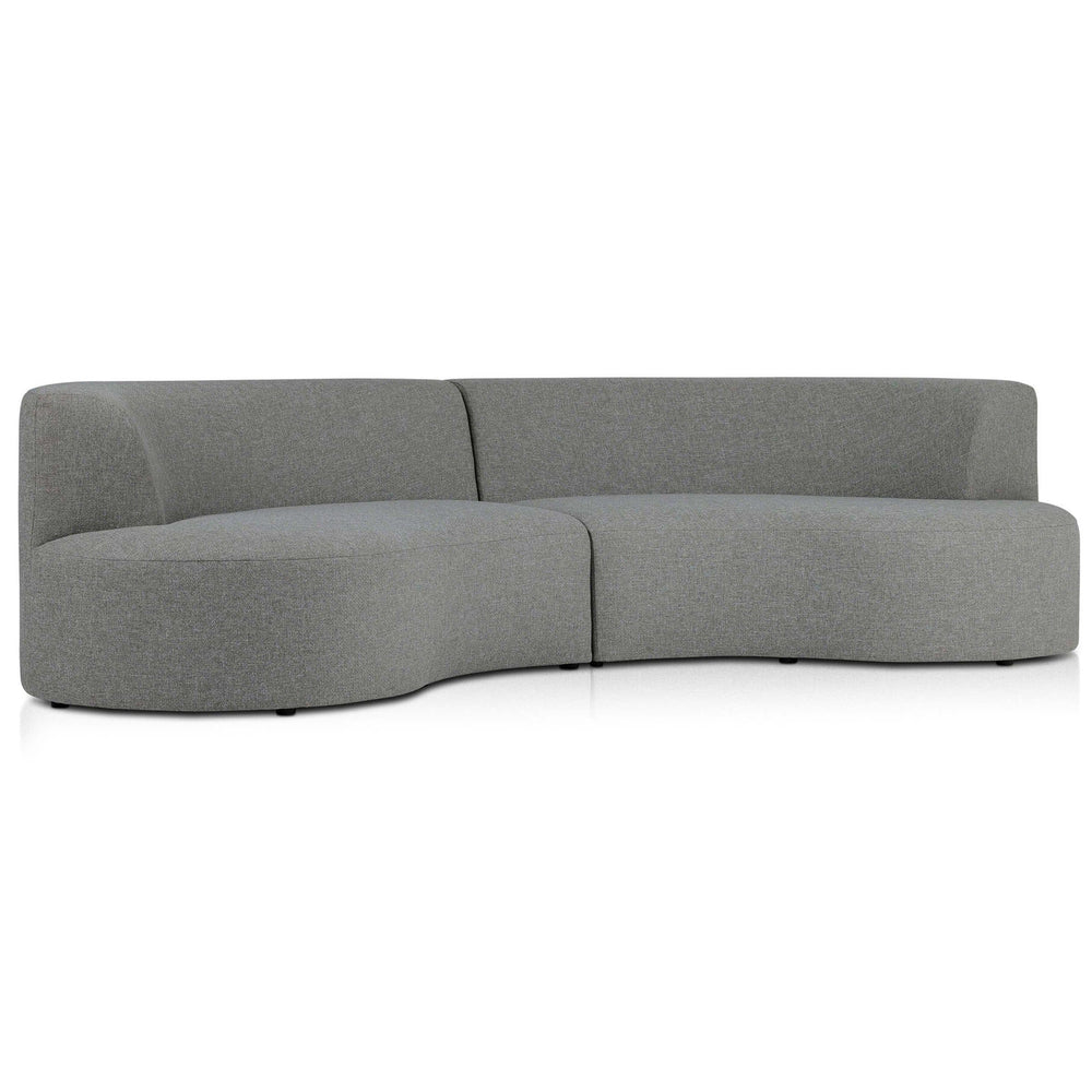 Opal Outdoor 2 Piece Curved Sectional, Hayes Smoke-Furniture - Sofas-High Fashion Home