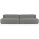 Opal Outdoor 2 Piece Sectional, Hayes Smoke-Furniture - Sofas-High Fashion Home