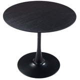 Opus 35" Round Dining Table, Black