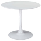 Opus 35" Round Dining Table, White