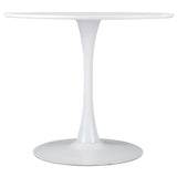 Opus 35" Round Dining Table, White