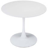 Opus 35" Round Dining Table, White