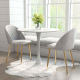 Opus 35" Round Dining Table, White