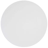 Opus 35" Round Dining Table, White/Gold Base