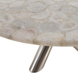 Ornella Round Dining Table, Natural Agate