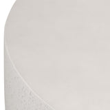 Otero Round Outdoor Coffee Table, White-Furniture - Accent Tables-High Fashion Home